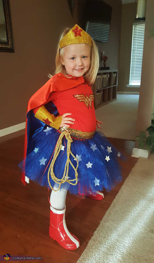 Homemade Wonder Woman Costume for Girls