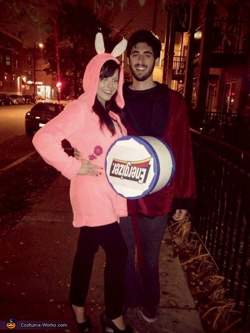 Younger Hugh Hefner and the Enginzer Bunny Couple Costume