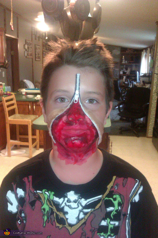 Zipper Face Costume