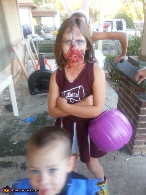 Zipper Face Cheerleader Costume