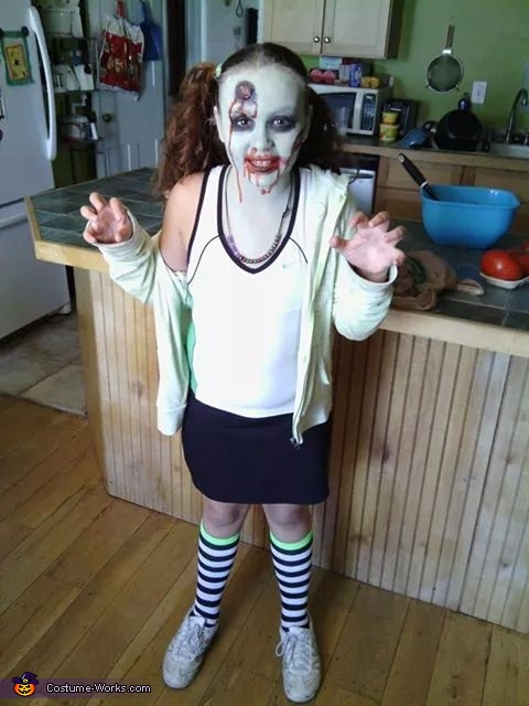 Zombie Cheerleader Girl Costume