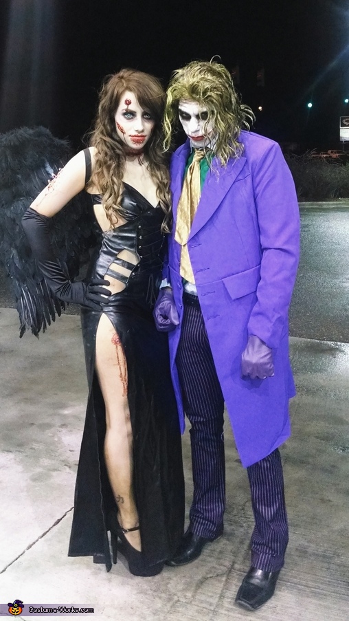 Zombie Dark Angel and the Joker Couple Costume