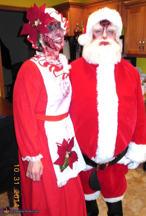 Zombie Santa and Mrs. Clause Costume