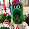 Photo #2 - Philly Phanatic meets his biggest fan, Baby Phanatic!