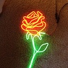 Photo #6 - EL Wire rose I made for the front of Belle's dress