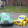 Transformers Bumblebee And Bulkhead - Creative DIY Halloween Costumes