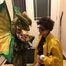 Photo #2 - Dilophosaurus and Dennis Nedry