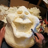 Photo #2 - The early stages...carving the Slimer out of expandable foam