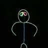 Glow in the dark Stick Figure Costume