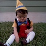 Homemade Pinocchio Costume for a Baby