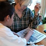 Photo #4 - Grandma cuts stencils using templates from the Internet