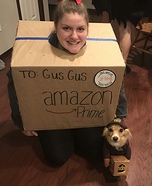 A Delivery Doggy and his Package Homemade Costume