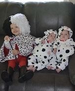 Cruella and her Puppies Homemade Costume