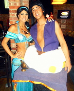 Pares ideia do traje de Halloween: Aladdin Jasmim