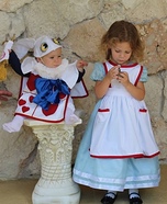 Alice in Wonderland and the White Rabbit Homemade Costume