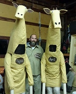 April the Giraffe with Baby Tajiri and Staff Homemade Costume