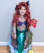 Ariel turns into a Mermaid Homemade Costume