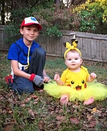 Ash and Pikachu Homemade Costume
