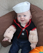 Baby Popeye Homemade Costume