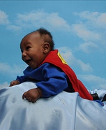 Homemade Baby Superman costume