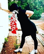 Banksy Girl Throwing Up Hearts Homemade Costume