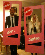 Barbie and Ken in a Box Couples Costume
