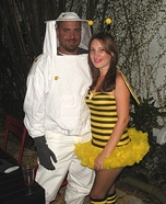 Bee and Beekeeper Homemade Costume