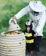 Beehive, Bee and Bee Keeper Homemade Costume