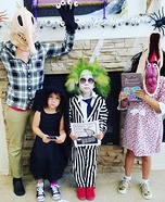 Beetlejuice Family Homemade Costume