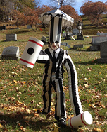 Beetlejuice with Carousel Hat and Hammer Arms Homemade Costume