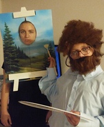 Bob Ross and his Painting Homemade Costume
