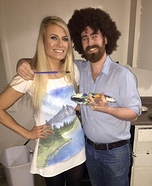 Bob Ross and Painting Homemade Costume
