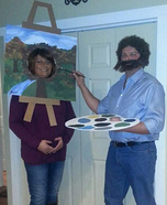 Bob Ross & Painting Homemade Costume