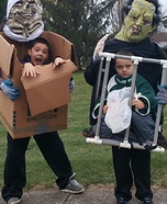 Boy in Box and Boy in Cage Homemade Costumes