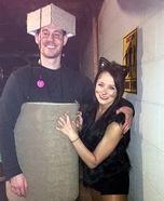 Cat and Scratching Post Homemade Costume