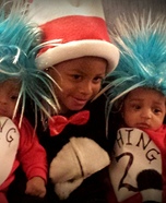 Cat in the Hat & Thing 1 & Thing 2 Homemade Costume