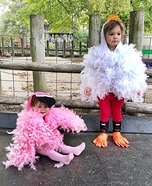 Chicken and Flamingo Homemade Costume