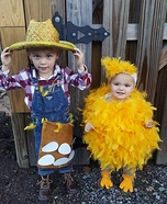 Chicken farmer and his Little Chick Homemade Costume