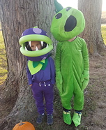 Chomper Plant and Peashooter Homemade Costume