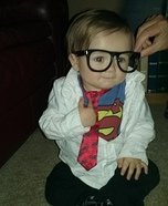 DIY Clark Kent Baby Costume