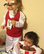 Colonel Sanders and his Bucket of Chicken Homemade Costume