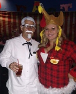 Colonel Sanders and his Chicken Breasts Homemade Costume