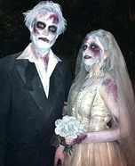 Corpse Bride and Groom Couple Costume