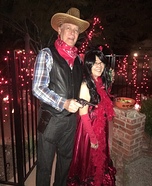 Cowboy and Saloon Girl Homemade Costume