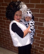 Cruella and her Dalmatian Whizzer Homemade Costume