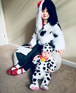 Cruella De Vil and Dalmation Puppy Homemade Costume