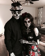Day of the Dead Couple Homemade Costume