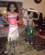 Disney Princess Moana and Demigod Maui Homemade Costume