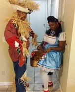 Dorothy and Scarecrow Couple Homemade Costume