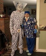 Dr. I. Hackemoff and her patient, Lucky Costume
